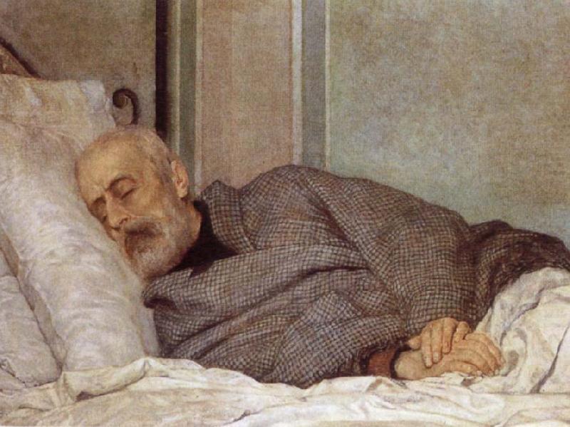 Giuseppe Mazzini on his Death Bed, Sylvestro Lega